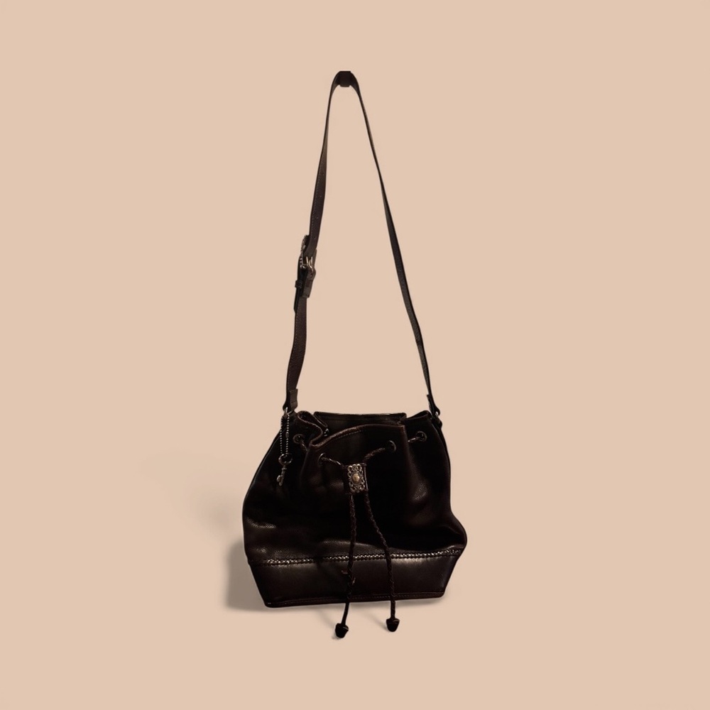 Fossil Black Crossbody Bag with Drawstring